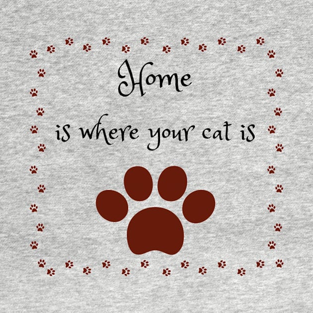 Home Is Where Your Cat Is by Siraj Decors